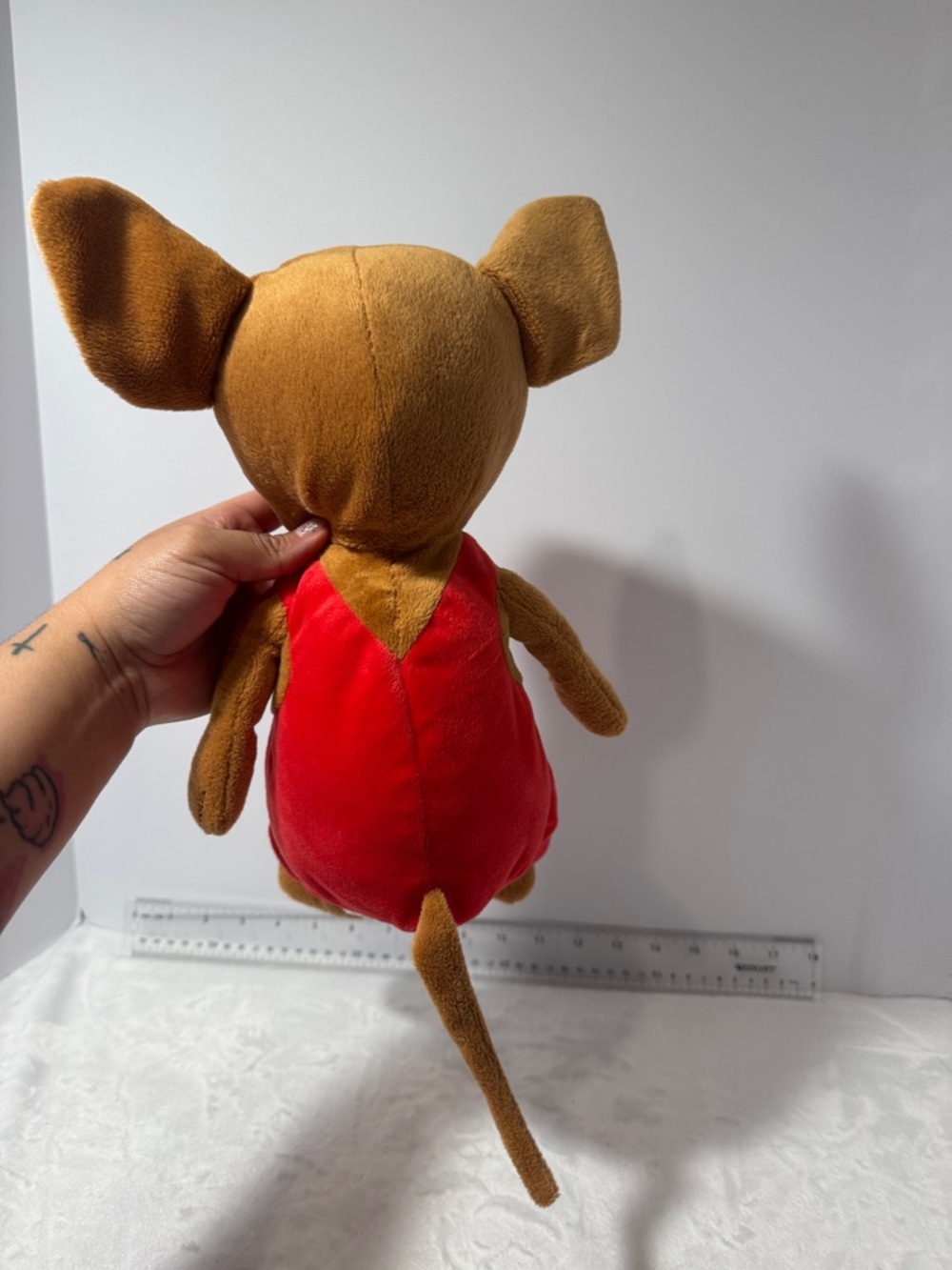 KOHLS CARES FOR KIDS 14” PLUSH MOUSE IN RED OVERALLS “If You Give A Mouse A Cook - Picture 3 of 5